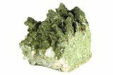 Sparkling Dark Green Epidote Crystals with Quartz - Turkey #301742-1